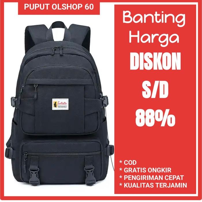 Gambar Tas ransel wanita TB DESTY TR105 pink hitam - Hitam dari PUPUT OLSHOP 60 ( Gudang Fashion Bandung ) undefined Tokopedia