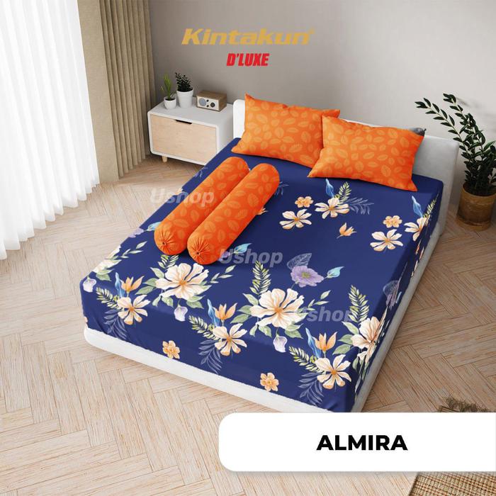 Gambar USHOP Kintakun Dluxe Sprei 200x200 Tinggi 30 Cm Motif Bahan Microtex Disperse Lembut Halus Anti Luntur - Almira dari U_shop undefined Tokopedia