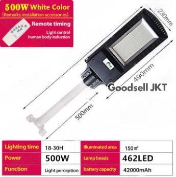 Gambar [TERMURAH] Lampu Jalan LED Solar Panel Tenaga Surya Warna Kuning Dan Putih Premium - 500W White dari Goodsell JKT undefined Tokopedia