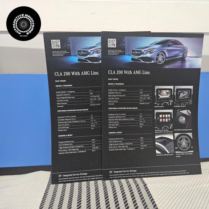 Jual brosur katalog mobil mercedes benz cla 200 amg line 2016 flyer