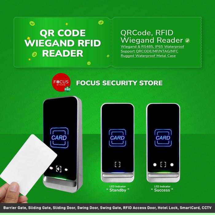 Gambar Mini QR Code NFC RFID Reader Waterproof Wiegand RS485 Cardteck QR6000N - QR6000V dari FOCUS SECURITY STORE undefined Tokopedia