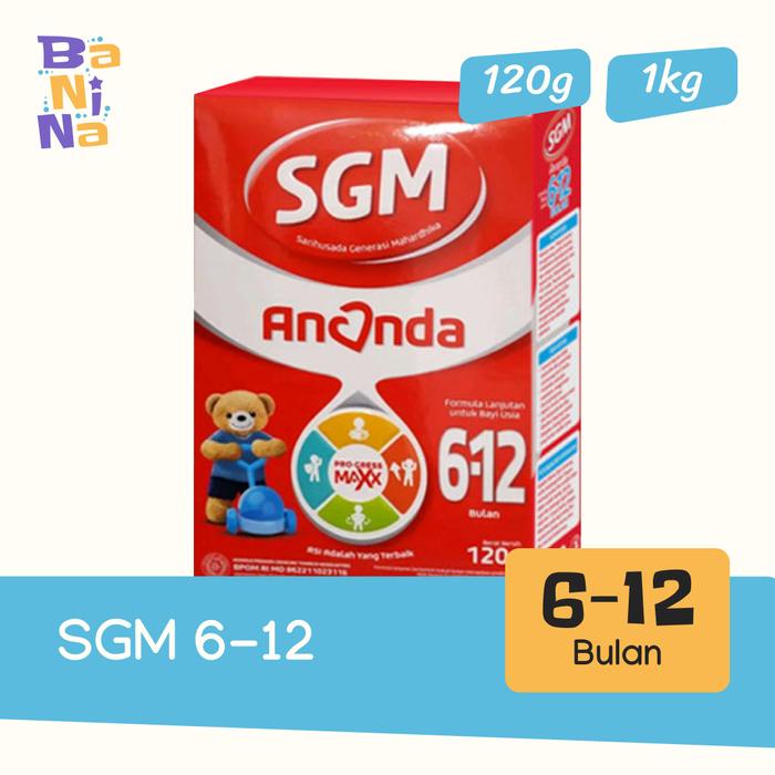 Gambar SGM Ananda 2 (6-12) 120g, 1kg Susu Formula Bayi 6-12 Bulan - 120g dari Banina Mom &amp; Kids Jakarta undefined Tokopedia