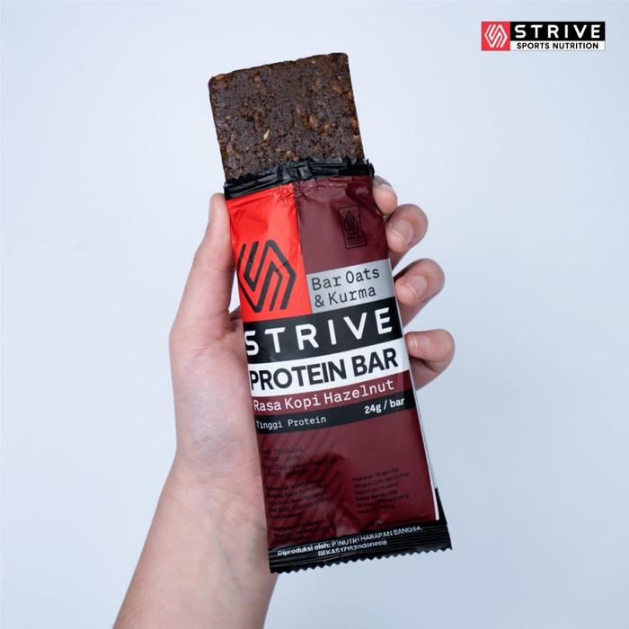 Gambar STRIVE Protein Bar Oats & Kurma 24g/Bar - Kopi Hazelnut, Satuan dari MC BIKES undefined Tokopedia