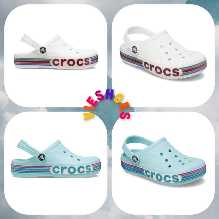 Crocs Bayaband Rainbow Clogs Glitter Rainbow Crocs Crocs Bayaband