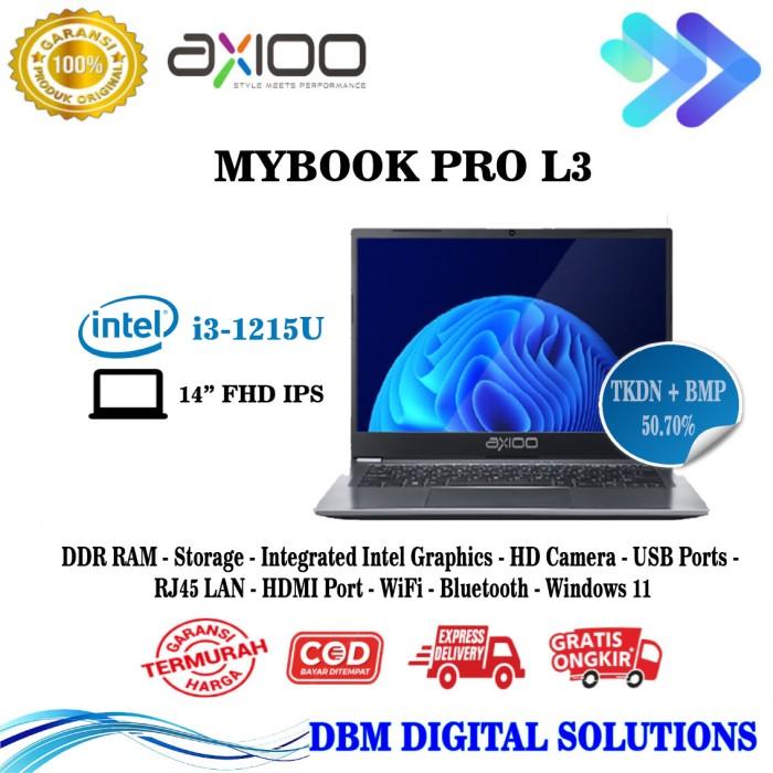 Gambar Axioo MyBook Pro L3 (8N5) Core i3 RAM 8GB Storage 512GB NVME Windows 11 Layar 14 Inch dari Duta Digital Indonesia undefined Tokopedia