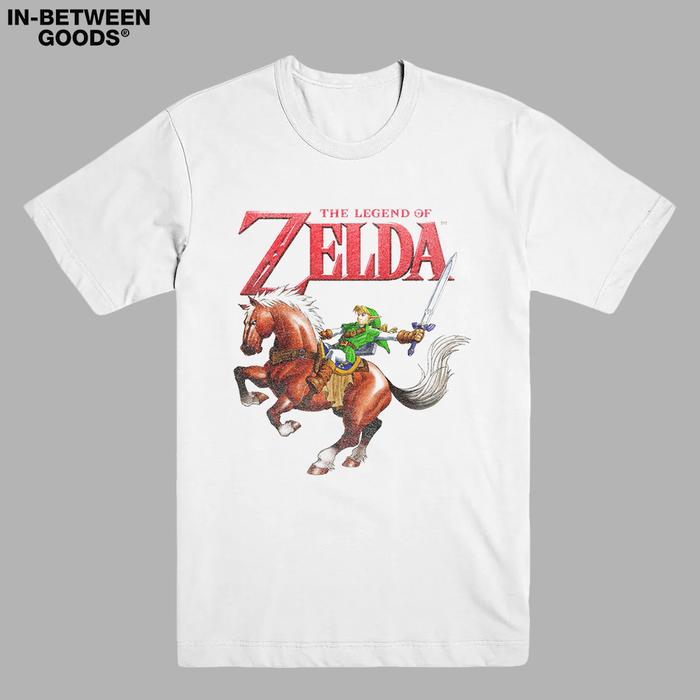 Gambar THE LEGEND OF ZELDA - LINK AND EPONA | T-SHIRT | LONGSLEEVE | VIDEO GAME MERCH - Shortsleeve, Basic S dari inbetweengoods undefined Tokopedia
