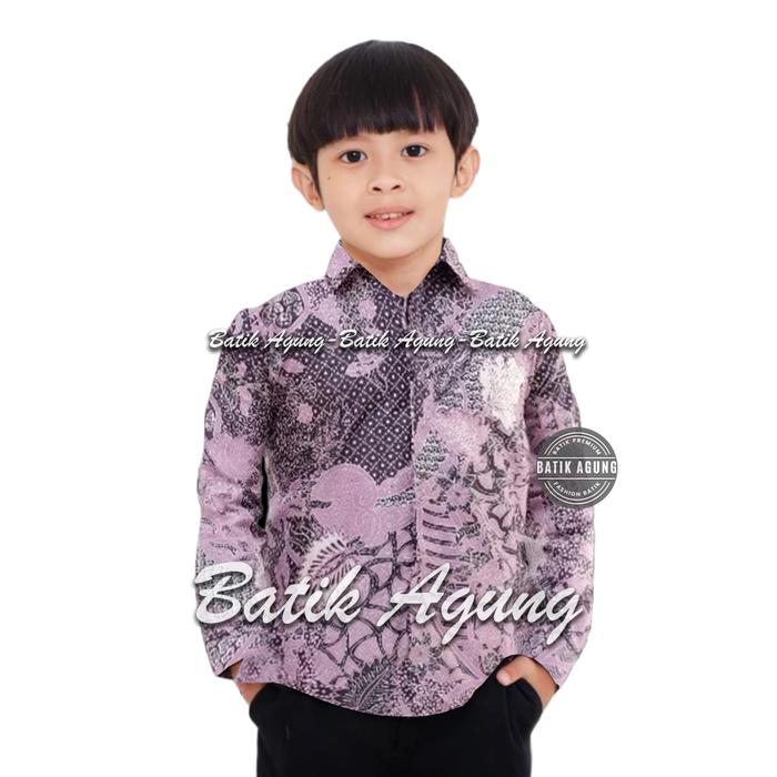 Gambar Umur 2-13 Tahun Kemeja Batik Anak Cowo Laki Laki Lengan Panjang Modern - Motif E, XXL (11-13 Thn) dari Batik Agong undefined Tokopedia
