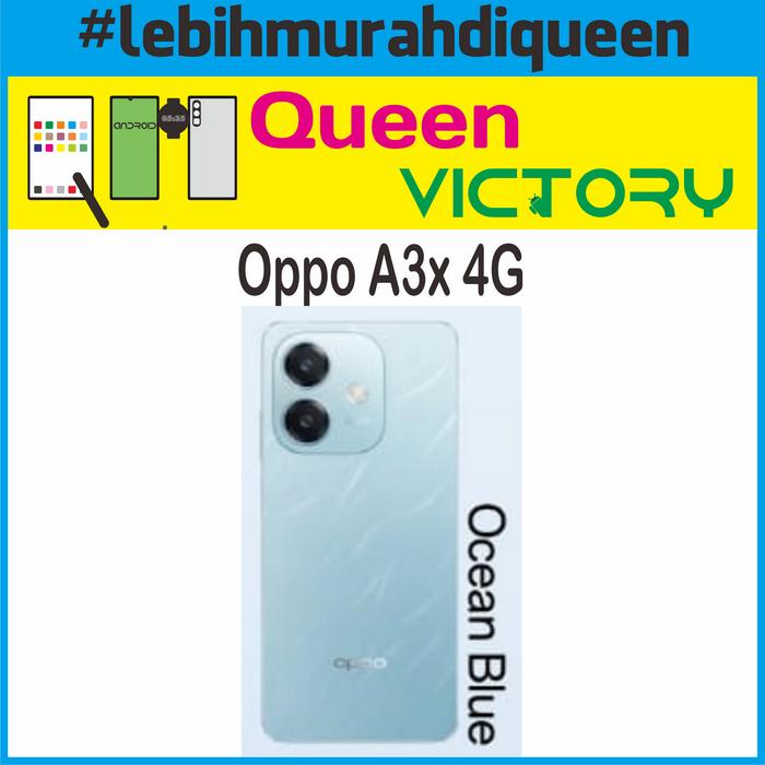 Gambar Oppo A3x 4G 4/64 Garansi Resmi OPPO INDONESIA - Biru Muda dari Queen Marina undefined Tokopedia