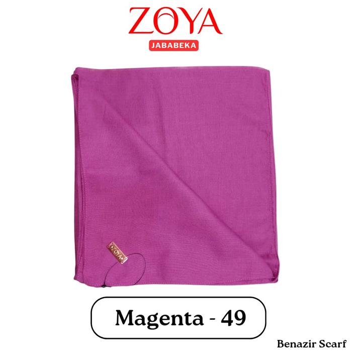 Gambar ZOYA Benazir Plain Scarf – Kerudung Hijab Jilbab Segiempat Polos - Magenta 49 dari Zoya Jababeka Cikarang undefined Tokopedia