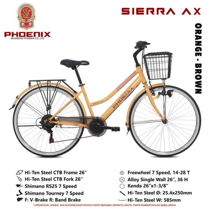 Gambar sepeda CTB terbaru mini keranjang pacific ofo 26" Inch alloy termurah - PHOENIX ORANGE dari MODERN BIKE SHOP undefined Tokopedia