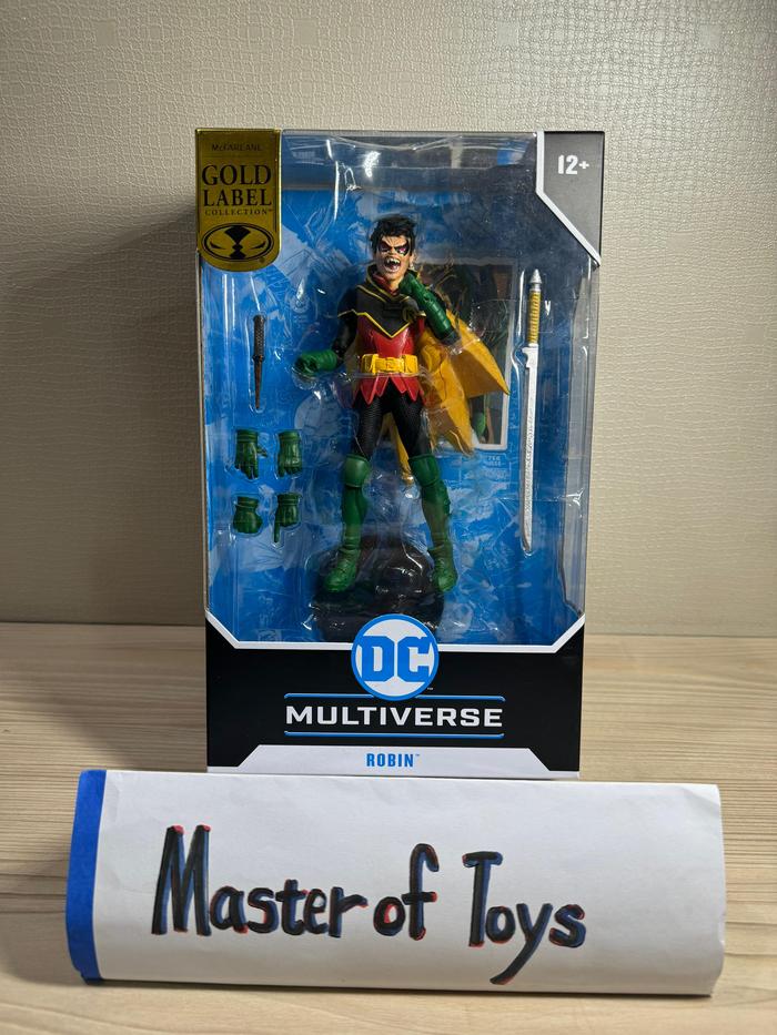 McFarlane Toys DC Multiverse Robin (DC Vs. Vampires) Gold Label – Action Figure 7 Pollici, 22 Punti Articolazione, Con Katana E Piolo