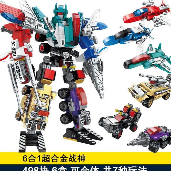 Gambar Mainan Robot 6 in 1 Robot Deformasi 6 Robot Set Dirakit Jadi Robot Keren Super Besar - Mainan Robot premium - Robot Power dari Grosiran Abah undefined Tokopedia