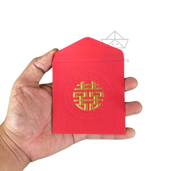 Gambar SATUAN Amplop Angpao Wedding Premium Shuang Xi Merah Emas Red Gold Happy Bahagia Envelope Paper Nikahan Selamat Menikah Bahan Kertas Sangu Angpau Saku Hadiah Uang Saku Colorful Grosir Prakarya Malang - Kecil dari Grosir Prakarya undefined Tokopedia
