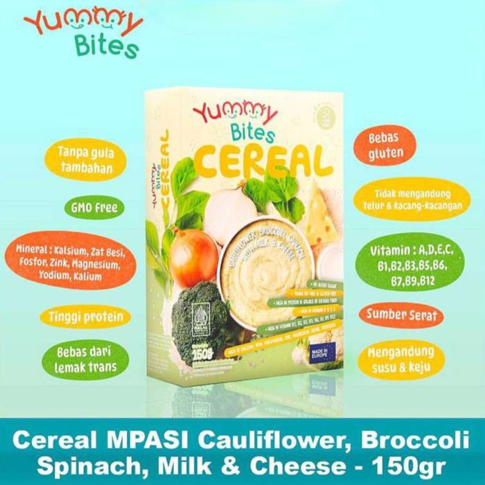 Gambar Yummy bites cereal baby / makanan bayi mpasi / bubur sereal 150gr - Brocoli cheese dari Chlobell undefined Tokopedia