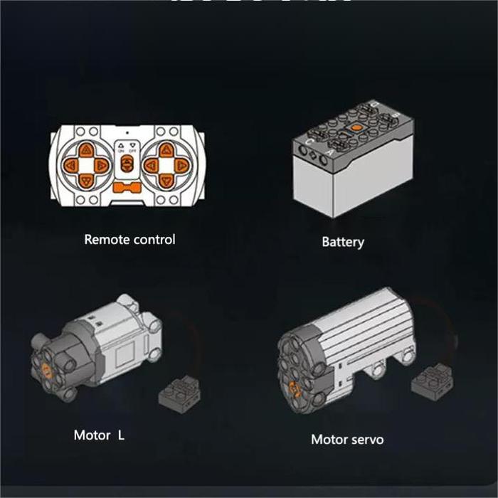 Gambar Set Daya (Dinamo+RC) Untuk Brick Block Model/Power Set(Motor+Battery) For BuildingBlocks of Sportscar - untuk 1:14 dari FunLab001 undefined Tokopedia