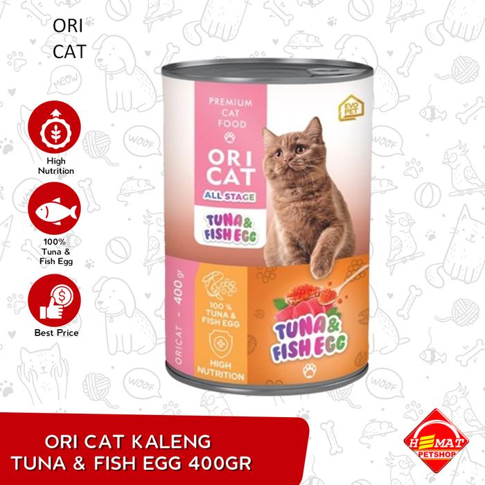 Gambar Makanan Kucing Basah Ori Cat Kaleng Wet Food 400 Gram - TUNAFISHEGG dari Petshop Hemat Serpong undefined Tokopedia