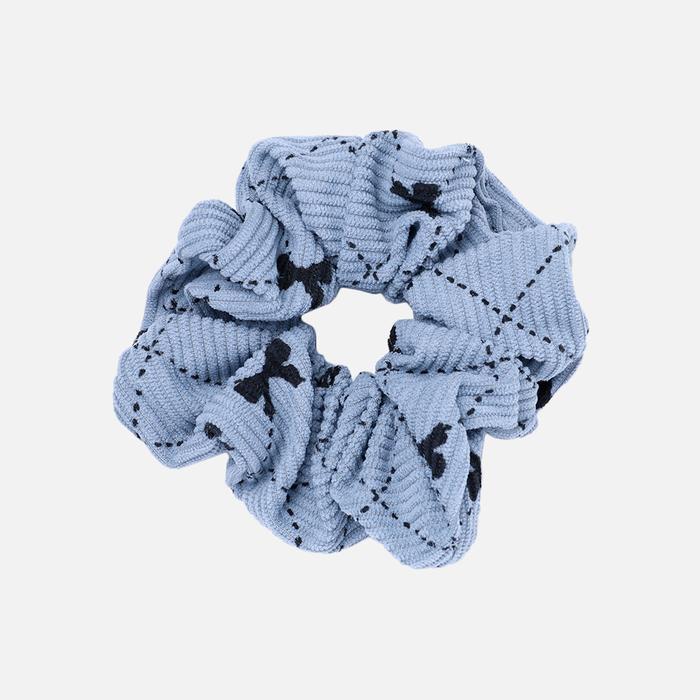 Gambar Stroberi Scrunchie Corduroy Hair Tie - Square Bow Blue dari Stroberi Accessories undefined Tokopedia