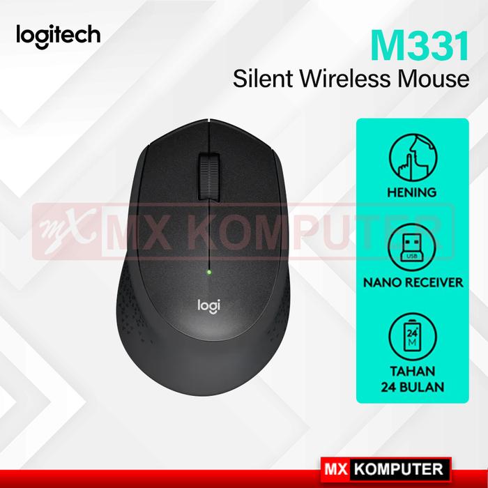 Gambar Mouse Logitech M331 Wireless - Hitam dari MXKomputer_NEW undefined Tokopedia