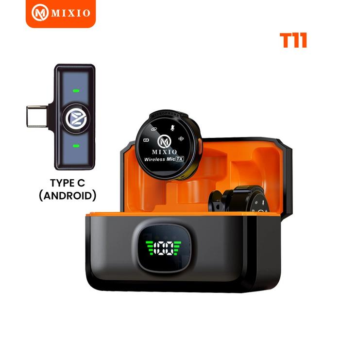 Gambar MIXIO T11 Magnetic Mic Wireless Clip on Microphone Mikrofon Lavalier HP Plug & Play - T11 Type-C dari acc pusat jakarta undefined Tokopedia