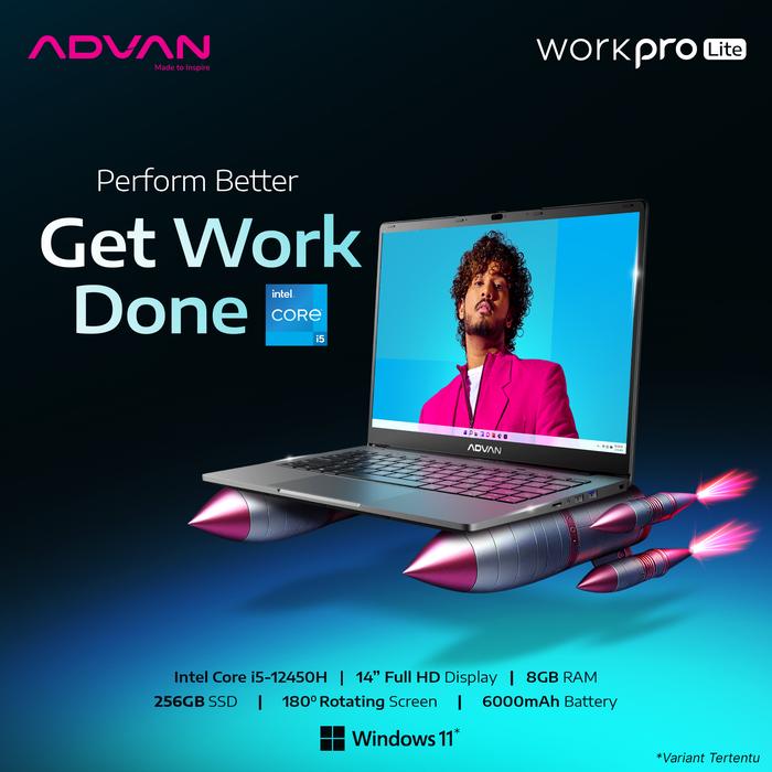 Gambar ADVAN Workpro Lite Intel Core i5-12450H 14" IPS FHD 8GB/256GB Laptop Notebook Free Windows 11 Upgradeable - Lite i5 dari ADVAN INDONESIA undefined Tokopedia
