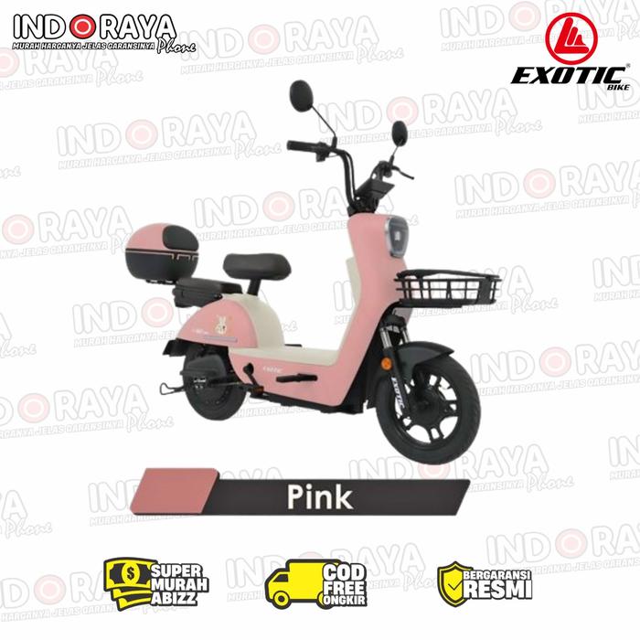 Gambar Exotic EV-922 BX Sepeda Listrik Electric E-Bike With Box Belakang | Original EV922 - Garansi - Pink dari Indoraya Phone Official undefined Tokopedia