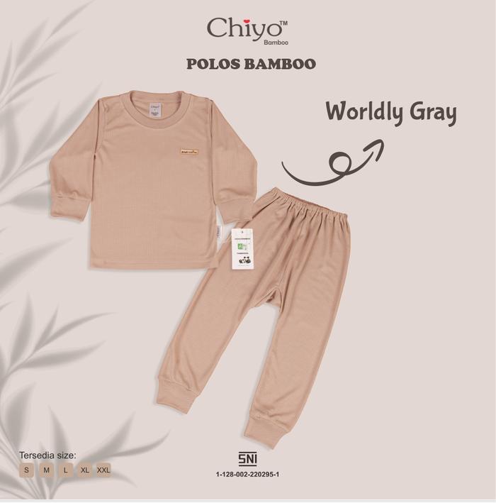 Gambar Set Oblong Panjang + Celana Panjang ( New Colour  Sweet ) Polos Bamboo Size S - XXL - Worldly Gray, S dari Chiyo Officially undefined Tokopedia