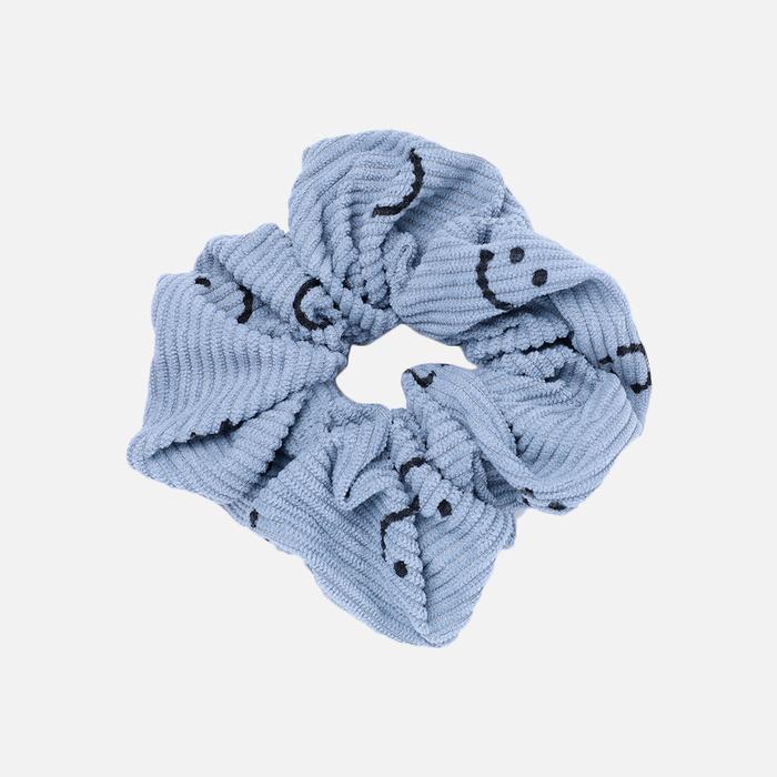 Gambar Stroberi Scrunchie Corduroy Hair Tie - Smile Blue dari Stroberi Accessories undefined Tokopedia