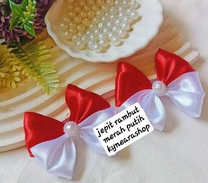 Gambar Jepit Rambut Merah Putih Kemerdekaan Dirgahayu Ri Clips Aksesoris Kemerdekaan Indonesia Model Variasi Ukuran Berbeda - Mutiara, 1 pcs dari Buket dan Parcel Madiun undefined Tokopedia