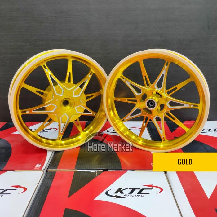 Gambar VELG KTC RACING ARES BINTANG VARIO 110 BEAT FI ESP DELUXE KARBU SCOOPY NEW OLD PRESTIGE - Gold - Chronos, VARIO 125/150 dari HORE MARKET_NEW undefined Tokopedia