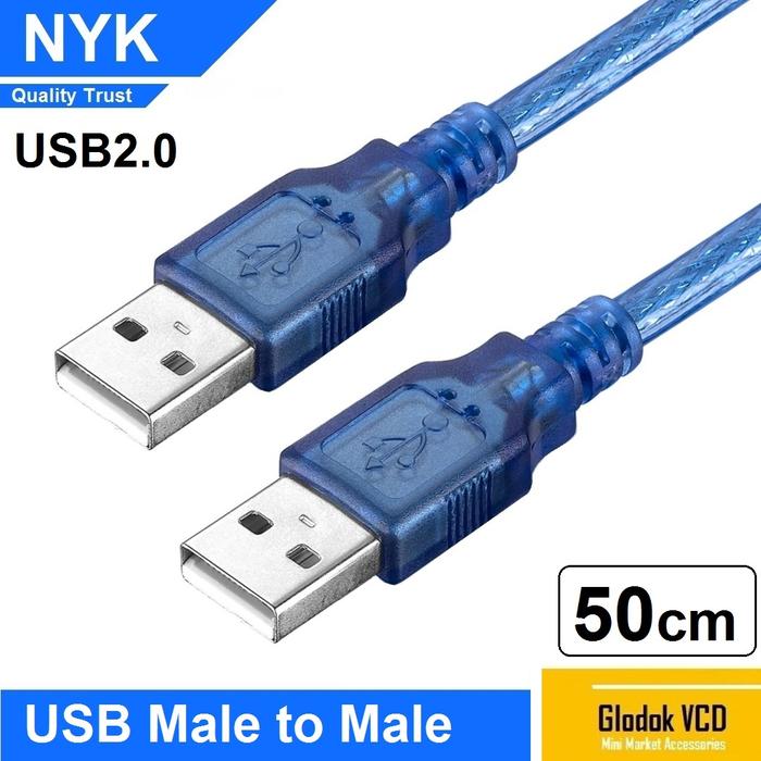 Gambar Kabel USB Male to Male 50cm - USB2.0 AM/AM NYK - A-A 50cm dari GlodokVCD undefined Tokopedia