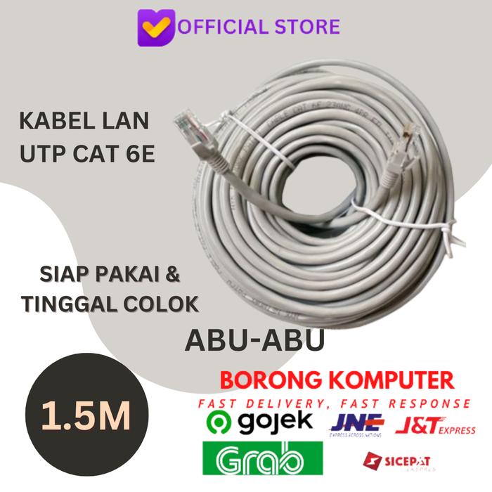 Gambar Kabel LAN CAT 6 Internet Jaringan Cat6 SIAP PAKAI CAT 6E UTP - 1.5M dari BORONG KOMPUTER undefined Tokopedia