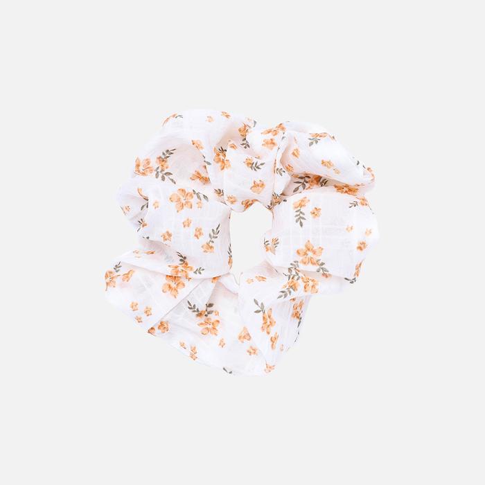 Gambar Stroberi Scrunchie Motif Flower Hair Tie - Flower 1 Brown dari Stroberi Accessories undefined Tokopedia