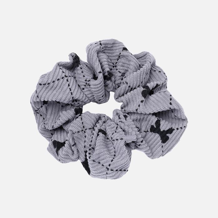 Gambar Stroberi Scrunchie Corduroy Hair Tie - Square Bow Gray dari Stroberi Accessories undefined Tokopedia