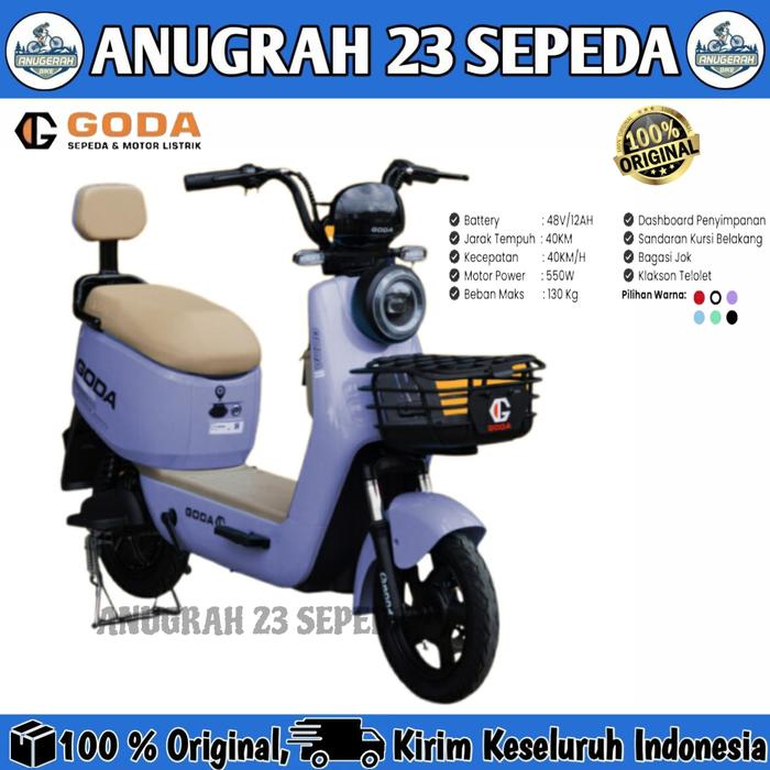 Gambar Sepeda Listrik GODA 151 GOLDEN STAR 550 Watt Electric E Bike - Ungu dari Anugrah 23 sepeda undefined Tokopedia