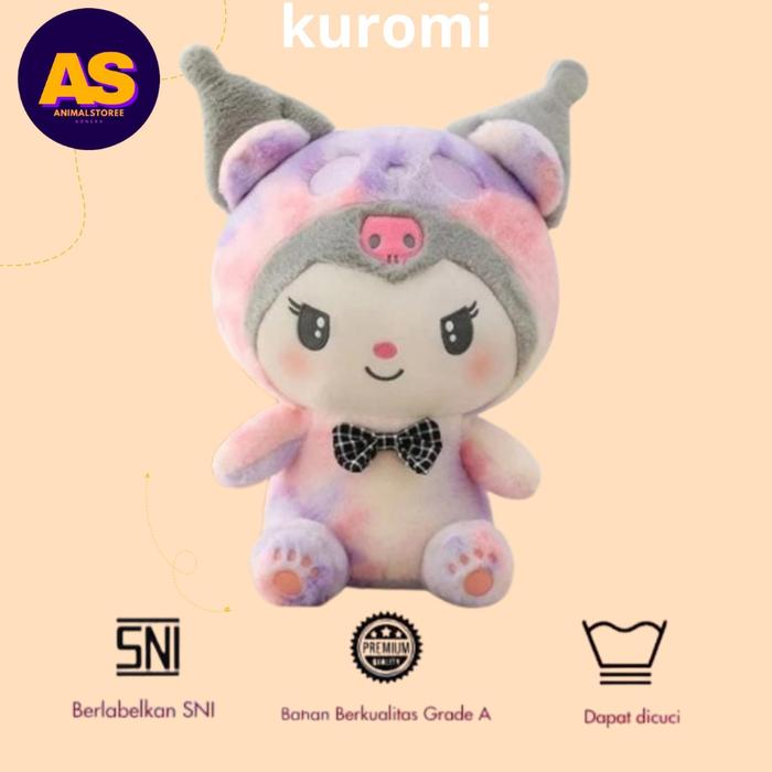Gambar Boneka kuromi pelangi sanrio ukuran JUMBO 60cm lembut mewah kado ultah - kuromi pelangi, 45cm dari Animallstoree undefined Tokopedia