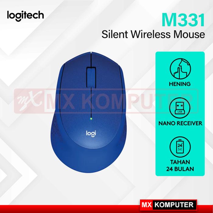 Gambar Mouse Logitech M331 Wireless - Biru dari MXKomputer_NEW undefined Tokopedia