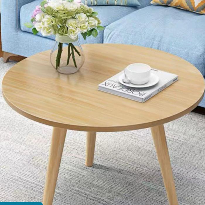 Gambar Meja Tamu Bulat / Meja Makan Lipat Lesehan dan Meja Samping / Coffee Table and Side Meja Tamu Bulat Bundar LIngkaran 40 cm - Maple, DIAMETER 50 CM dari DOMORE STORE undefined Tokopedia