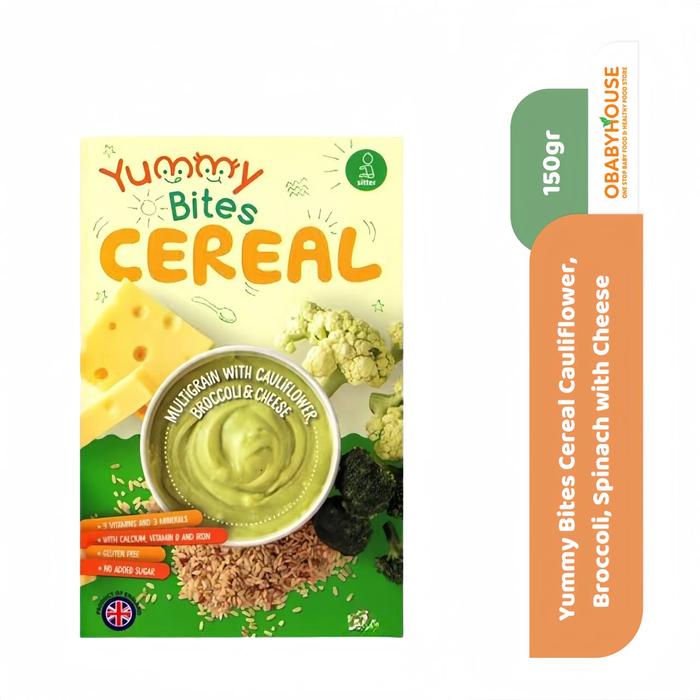 Gambar Yummy Bites Cereal Cauliflower, Broccoli, Spinach with Cheese 150 gr dari obabyhouse undefined Tokopedia