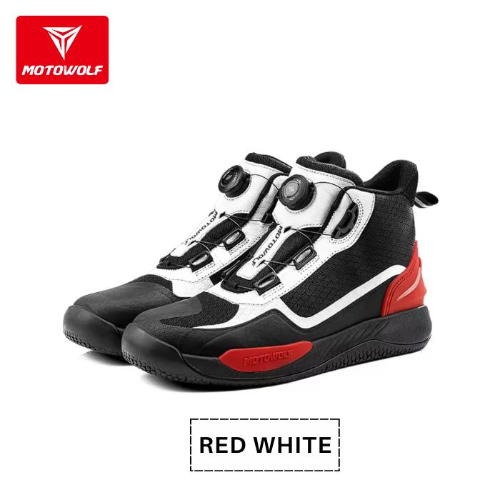 Gambar Sepatu Riding Motor Motowolf Adventure Boots Sunmori Touring High Quality - RED WHITE, 41 dari Rockbros Bike undefined Tokopedia