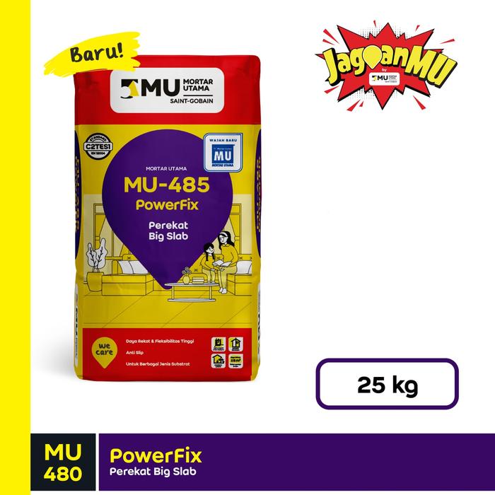 Gambar Mortar Utama MU-485 PowerFix Perekat Big Slab 25Kg - 1 Sak dari Mortar Utama Official undefined Tokopedia