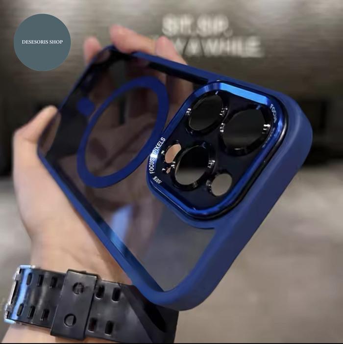 Gambar Case Magnetic iPhone 12 Pro Max / 12 Pro / 12 Case Luxury Magnetic with Camera Protection - NAVY, 12 PRO MAX dari Desesoris Shop undefined Tokopedia