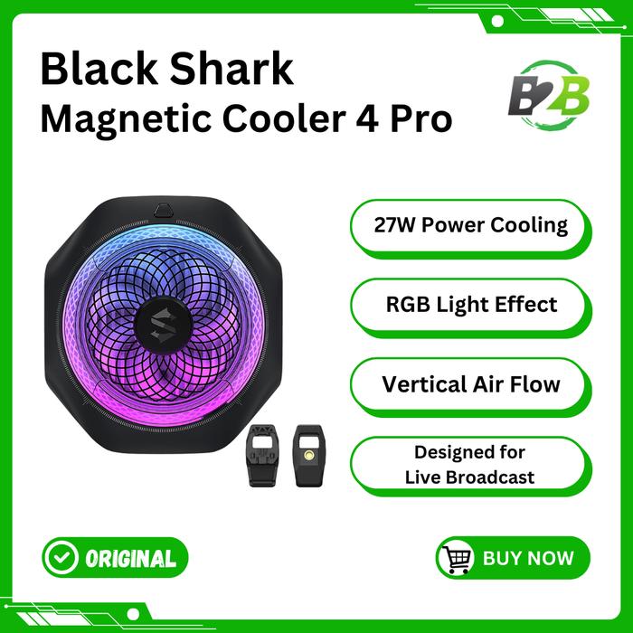 Gambar Black Shark MagCooler 4 Pro Magnetic Cooling Fan Funcooler RGB Rapid Cool-down Vertical Air Flow Designed for Live Broadcast dari b2b mobile undefined Tokopedia