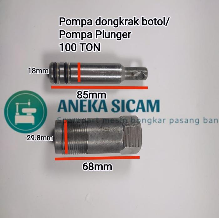 Gambar Pompa dongkrak botol 32T~50T~100Ton/pompa Plunger - no:2 (100 TON) dari Aneka sicam part undefined Tokopedia