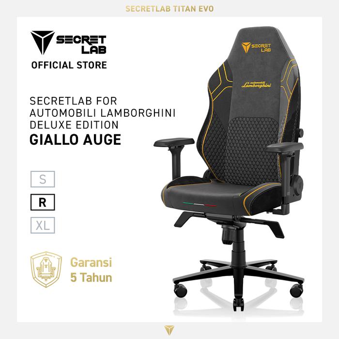 Gambar Secretlab for Automobili Lamborghini Deluxe - Giallo Auge Edition - Regular dari Secretlab Indonesia undefined Tokopedia