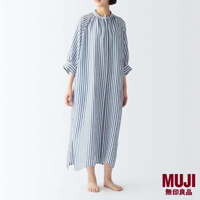 Jual MUJI Ladies Lyocell Linen Khurta Shirt Dress/baju kemeja