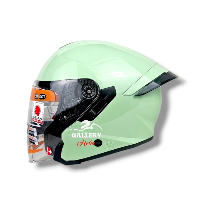 Gambar Ink Terra 2 White | Helm Ink Tera 2 Half Face Double Visor - Matcha Green, M dari Galleryhelm undefined Tokopedia