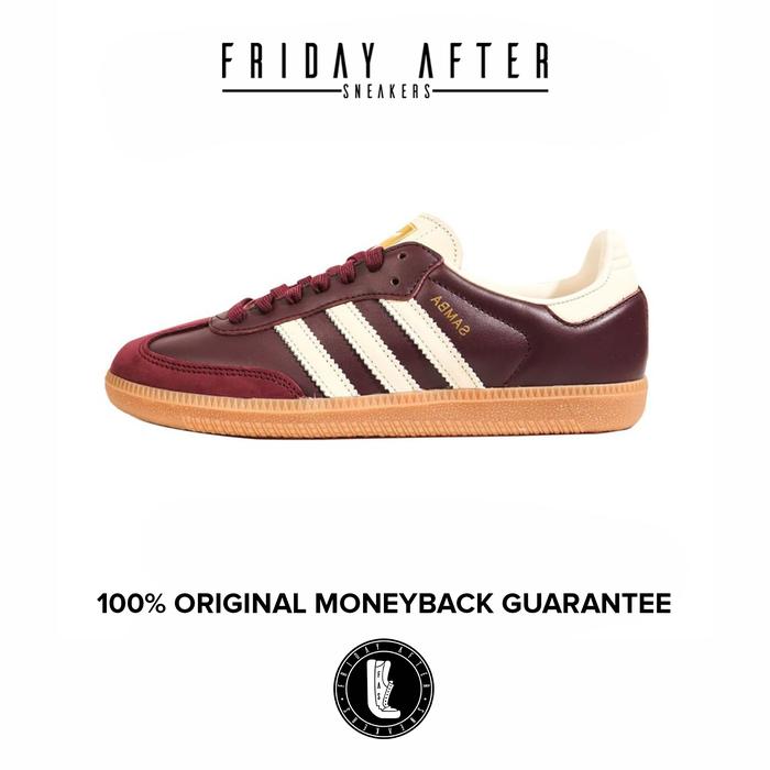 Jual Sepatu Sneakers Pria Wanita Adidas Samba OG Burgundy Maroon