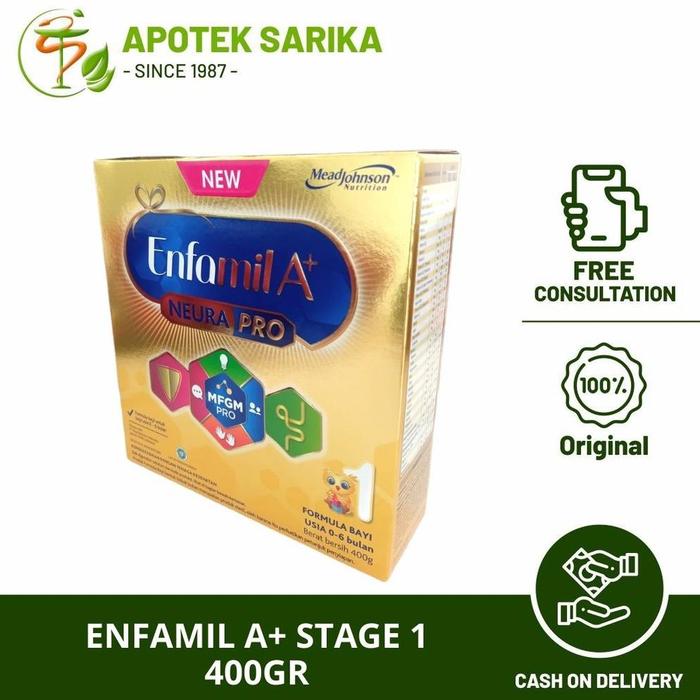 Gambar OgG Enfamil A+ neura pro 1 400gr susu tumbuh kembang bayi usia 0-6 bulan dari Ogaga88 undefined Tokopedia