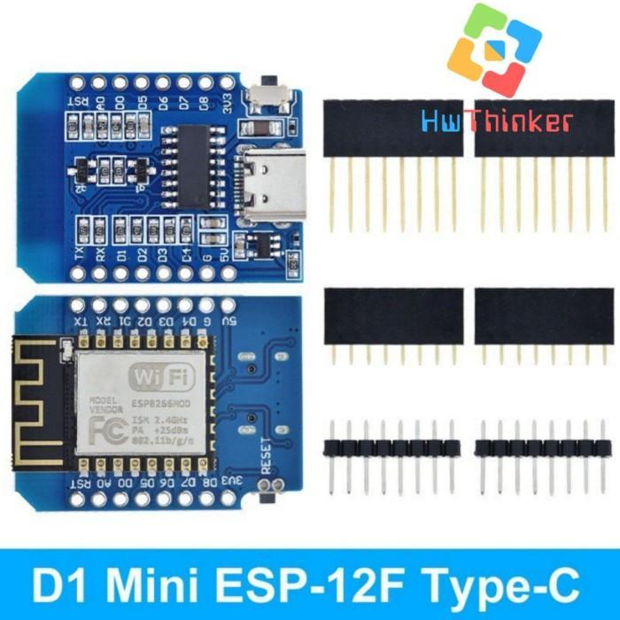 Gambar WeMos D1 mini NodeMcu Lua WIFI arduino IOT based on ESP8266 Terbaik - Type-C dari Superserba undefined Tokopedia