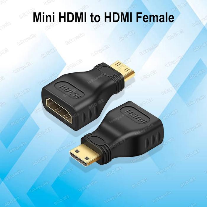 Connector Mini HDMI to HDMI Female HDMI to Mini HDMI High Quality di  Acc-m2 Tokopedia